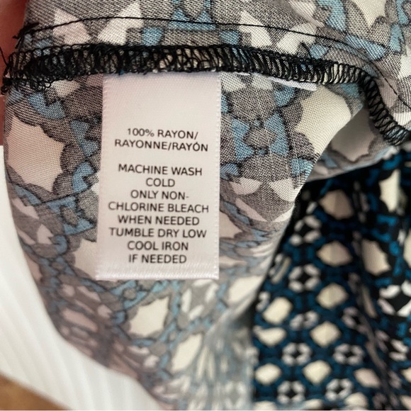 LOFT Black/ blue Sheath Dress Sleeveless V-neck, SIZE XS - Picture 6 of 9